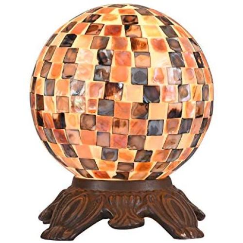 Table Lamps, Artzone Handcrafted Tiffany Lamps for Bedrooms, Stained Glass Desk Lamp, Tiffany Styled Table Lamps, Tiffany Table Lamps for Bedroom, Tiffany Table Lamps - Natural Shell