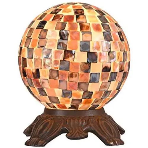 Table Lamps, Artzone Handcrafted Tiffany Lamps for Bedrooms, Stained Glass Desk Lamp, Tiffany Styled Table Lamps, Tiffany Table Lamps for Bedroom, Tiffany Table Lamps - Natural Shell