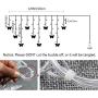 Decorman Curtain Lights 48 LED USB Powered 8 Modes Waterproof Window Curtain String Lights with 10 Butterflies Twinkle Lights for Christmas Holiday Party Room Decoration (Warm White)