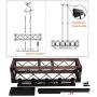 OYI 1 Farmhouse Hanging Fixture Retro Ceiling Light, Brown