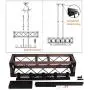 OYI 1 Farmhouse Hanging Fixture Retro Ceiling Light, Brown