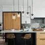 bgLight Farmhouse Dining Room Light Fixture, 5-Light Adjustable Mason Jar Rustic Chandeliers Ceiling Hanging Light for Kitchen Island, Coffee, Bar, Living Room…