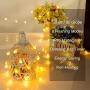 YOZATIA Globe String Lights Battery Operated Warm White Waterproof, 32.8ft 80 LED Crystal Ball String Lights 8 Modes with Remote Control, Perfect for Indoor, Outdoor, Bedroom, Party, Christmas