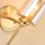 NOXARTE Modern Wall Light Indoor Brass Sconce Fixture for Bathroom Bedroom Living Room W4.7'' x H15''