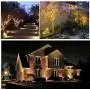Low Voltage Led Landscape Lights, Lysed 10w 12v Led Flood Light, Garden Lights for Outdoor Spotlights, Perfect for Pathway, Lawns, Walls (Warm White) [6 Pack]