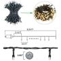 Christmas Outdoor String Lights 82ft 200 LED 9 Modes UL Safe Certified Weatherproof for Christmas Trees, Halloween, Garden, Patio, Wedding, Parties Decor(Warm White)