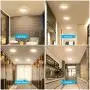 Oeegoo 2 Packs LED Surface Mounted Panel Ceiling Light Fixture Dammable, 12W 3000K Soft Warm Flat Flush Mount Downlight Lamp for Closet, Hallway, Stairs, Bathroom, Basement Lighting
