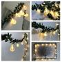 SZWTC 33ft 80 LEDs Globe String Lights Battery Operated, Fairy Lights Waterproof 8 Modes with Remote Control for Home, Party, Christmas, Wedding, Patio, Garden Decoration (Warm White)