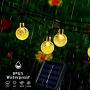 Solar String Lights Outdoor,2-Pick 50 LED 31FT Solar Powered String Lights,IP65 Waterproof Outdoor String Lights for 8 Models,Solar Globe Outdoor String Lights,LED Hanging String Lights(Warm White)