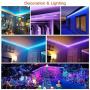 LED Strip Lights 32.8ft,Upgrade Flexible Rope Lights Color Changing 5050 RGB 300 Neon LEDs Light Strips Kit with 44 Keys Remote and 12V Power Supply for Bedroom, Room, Wall,Home,Kitchen,Christmas