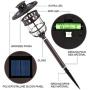 Solpex Solar Path Lights Outdoor, Glass and Bronze Finished, 2 Bright LEDs per Light, Waterproof Automatic Solar Lights Outdoor for Patio, Yard, Lawn, Garden and Landscape-Warm White (6 Pack)