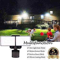 Motion Sensor Dusk to Dawn LED Security Light, Outdoor LED Flood Light 5000K Daylight White for Walkway/Porch/Yard, Motion Detection Wall Light ETL Approved 120V, EMANER