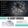 Trcviove UTT 50 LED Photo Clip Lights String Twinkle Lights 8 Modes Waterproof Fairy String Lights for Bedroom Wall Hanging Pictures Teen Girls Dorm Room Decor Picture Hanger