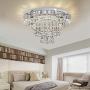 Modern Crystal Ceiling Light Fixtures LED Dimming Chandelier Dimmer Lights for Dining Room Bedroom Living Room Kitchen