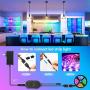 Nexillumi 16.4 Foot LED Strip Lights with Remote Music Sync LED Lights for Bedroom Color Changing SMD5050 RGB LED Strip Lights