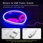 Alien Neon Signs Lights for Wall Decor, Battery/ USB Operated Led Neon Sign, Pink/Blue Alien Neon Night Light for Bedroom, Valentines Day, Christmas, Living Room, Kids Room, Teen Room