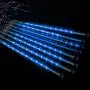 Meteor Shower Christmas Icicle Lights Outdoor, 11.8 Inches 8 Tubes 192 Led Snowfall Lights Connectable, Waterproof Hanging Falling Rain Lights for Tree Bushes Holiday Party Christmas Decorations, Blue Meteor Shower Christmas Icicle Lights Outdoor, 11.8 Inches 8 Tubes 192 Led Snowfall Lights Connectable, Waterproof Hanging Falling Rain Lights for Tree Bushes Holiday Party Christmas Decorations, Blue