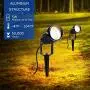 SUNVIE Outdoor Spotlight 5W LED Landscape Lighting 120V AC Waterproof Spot Lights for Yard Landscape Lights with Stakes for Tree Lawn Garden 3000K Warm White Flag Spotlight with US 3-Plug in (2 Pack)…
