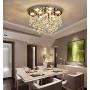 APBEAM Contemporary Raindrop Crystal Round Chandelier Flush Mount Ceiling Light for Living Room Bedroom