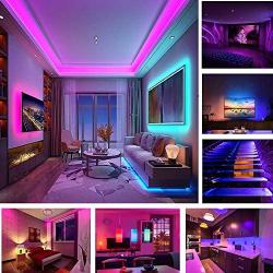 LED Strip Lights,16.4ft Led Light Strip,Led Color Changing Lights with Remote,Mood Lighting for Bedroom, Gaming Desk,Gaming Chair,Room Decoration SMD 5050 Strip Lights