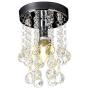 Sefinn Four Modern Crystal Chandelier Mini Flush Mount Crystal Chandelier Light for Kitchen Bathroom Dining Room Foyer Entryway Height 9 inch Flush Mount Diameter 6 inch