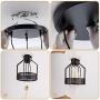 Weesalife 3-Lights Pendant Light with Black Matal Cage Shade, Industrial Hanging Light Fixtures, Adjustable Pendant lamp for Kitchen Island, Barn, Dining Room, Cafe, Farmhouse