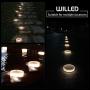 Solar Deck Light, Big Solar Charging Panel, 24 LEDs, Warm White Dock Light for Step, Pathway, Driveway, Garden(4 Pack)