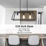 ELUZE 3-Light Kitchen Island Pendant Lighting Black Finish Farmhouse Chandelier Vintage Pendant Lights for Dining Room Kitchen Living Room Farmhouse