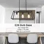 ELUZE 3-Light Kitchen Island Pendant Lighting Black Finish Farmhouse Chandelier Vintage Pendant Lights for Dining Room Kitchen Living Room Farmhouse
