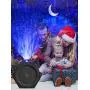 Star Projector, 3-1 Ocean Wave Projector Night Light for Kids with LED Nebula Cloud&Moon, Voice Control, 13 Lighting Effects Galaxy Light Projector for Bedroom/Home Theater/Room Decor (Black)