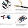 Battery Powered LED Strip Lights, 9.8ft 24-Keys Remote Controlled, DIY Indoor and Outdoor Decoration.