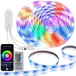 TaoTronics TT-SL215 Led Strip Lights Works with Alexa,32.8FT Waterproof Smart WiFi Music Rope Lights Controller with Timer and Remote,Multicolor