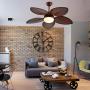 52'' Palm Island Bali Ceiling Fan, Outdoor Ceiling Fan Remote Control with 5 Oil Brushed Bronze Palm Leaf, Farmhouse Ceiling Fan for Living Room/Dining Room/Hall (42 Inch Tropical Outdoor Ceiling Fan)