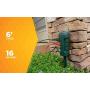 Woods 13547 Outdoor Yard Stake with Photocell Built-In Timer and 6- Foot Cord, Automatic Lighting with Adjustable Settings, Ideal for Holiday Outdoor Lighting, 125-volt / 13-amp, 1625-watt, Green