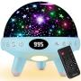 Baby Night Light and Sound Machine Star Projector Night Light for Kids Girls Boys Children Infant Toddler Sleep Soother Nursery Bedroom Bedside Lamp with Music Adapter Timer Remote Contro