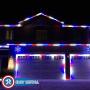 Russell Decor 50ft/15m Led Rope Lights Lamps Kit Indoor Outdoor Decorative Lighting for Patriotic 4th of July Memorial Day Decor Party Trees Patio Deck Flexible String Tube Lights- Blue Red White
