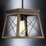 Luxury Industrial Chic Pendant Light, Small Size: 9''H x 10''W, with Modern Farmhouse Style Elements, Olde Bronze Finish, UHP2124 from The Berkeley Collection by Urban Ambiance