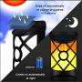 Solar Flame Light 4 PCs Solar Flame Lights Set Upgraded Waterproof Landscape Garden Pathway Light with Dancing Flickering Flames Auto On/Off Dusk to Dawn Outdoor Fence Lights for Yard Decoration