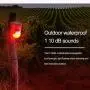 1 Pack Solar Light 110dB PIR Rechargeable Waterproof LED Sound Alarm Garden with Motion Sensor Built in Battery Energy Saving Warning Home Flashing Outdoor