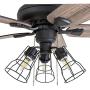 Prominence Home 50581-01 Lincoln Woods Farmhouse Ceiling Fan, 52'', Barnwood/Tumbleweed, Aged Bronze