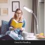Brightech Litespan LED 2nd Edition Reading Floor Lamp with Cool, Soft & Warm White LEDs - Built-in Dimmer - Adjustable Design Pivots in Any Direction - Energy Saving 12 Watts - Alpine White