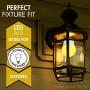 LOHAS Bug Light Bulb Yellow LED Bulbs, Outdoor Porch Lights, Amber Bedroom Night Light Bulb A15 Bugs LED Bulbs, 40W Equivalent E26 Edison Bulb(5W), Warm LEDs Hallway Lighting Decorative Lamps(4 Pack)
