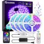 65.6FT/20M LED Strip Lights, GOADROM RGB LED Light Strip Music Sync RGB LED Strip,5050 SMD Color Changing LED Strip Light Bluetooth Controller+24 Key Remote LED Lights for Bedroom Home Party(4x16.4T)…