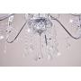 Saint Mossi Modern K9 Crystal Raindrop Chandelier Lighting Flush Mount LED Ceiling Light Fixture Pendant Chandelier for Livingroom 6 E12 Bulbs Required H 23 in x Diameter 24 in