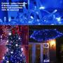 Christmas Tree Lights - 320 LEDs 115ft/35m Memory Function End-to-End 8 Modes Plug in Indoor/Outdoor Waterproof Decorative Fairy Twinkle String Lights for Halloween/Thanksgiving Day/Patio/Room - Blue
