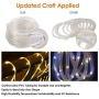 ANJAYLIA 66FT 200 LED Rope Lights Outdoor Plug in String Lights with Timer Remote Control Waterproof Rope Lighting for Outdoor, Party, Christmas, Garden, Patio, Wedding (Warm White)