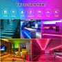 RGB Led Strip Lights 16.4 Feet 4096 DIY Colors Changing Rope Light 30mins Timing Off Led Tape Light Kits with 24keys Ir Remote, Adhesive Clips and 12v Ul Plug for Bedroom Kitchen Cabinet Tv Bar Party