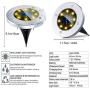 Solar Ground Lights - 10 Packs 8 LED Outdoor Solar Disk Lights Waterproof In-Ground Garden Sidewalk Lights Solar Powered Landscape Lighting for Lawn Patio Pathway Yard Deck Walkway (Warm White)