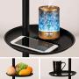 Miceshu Floor Lamps for Living Room, Arc Modern Standing Lamp Adjustable Lamp Safety Base and with Unique Convenient Table for Cellphone and Coffee Cup, Useful Bed Room Christmas Decor Floor Lamp