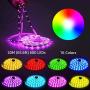 Olafus 65.6ft RGB LED Strip Lights Kit, Dimmable Color Changing Light Strip, 2 pcs 32.8ft Flexible LED Tape Light with Remote, 24V 20m Colored Strip with 600 LEDs 5050 for Bedroom, Living Room, Party